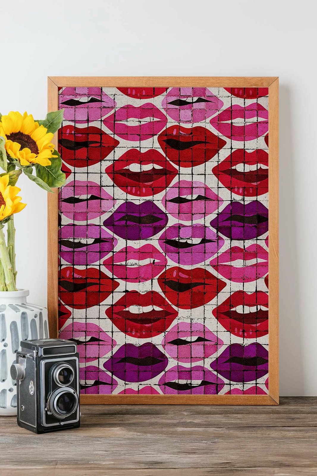 Pikturë dekorative me kornizë, shumëngjyrëshe, Popmosaıc17