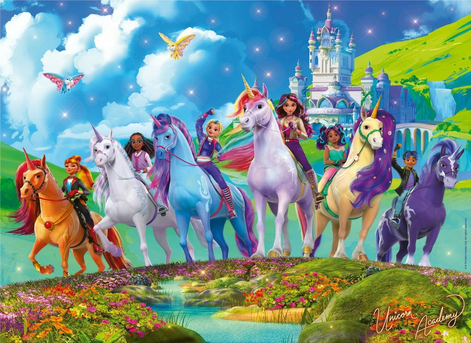 Puzzle XXL Ravensburger Unicorn Academy, 200 pjesë, shumëngjyrësh
