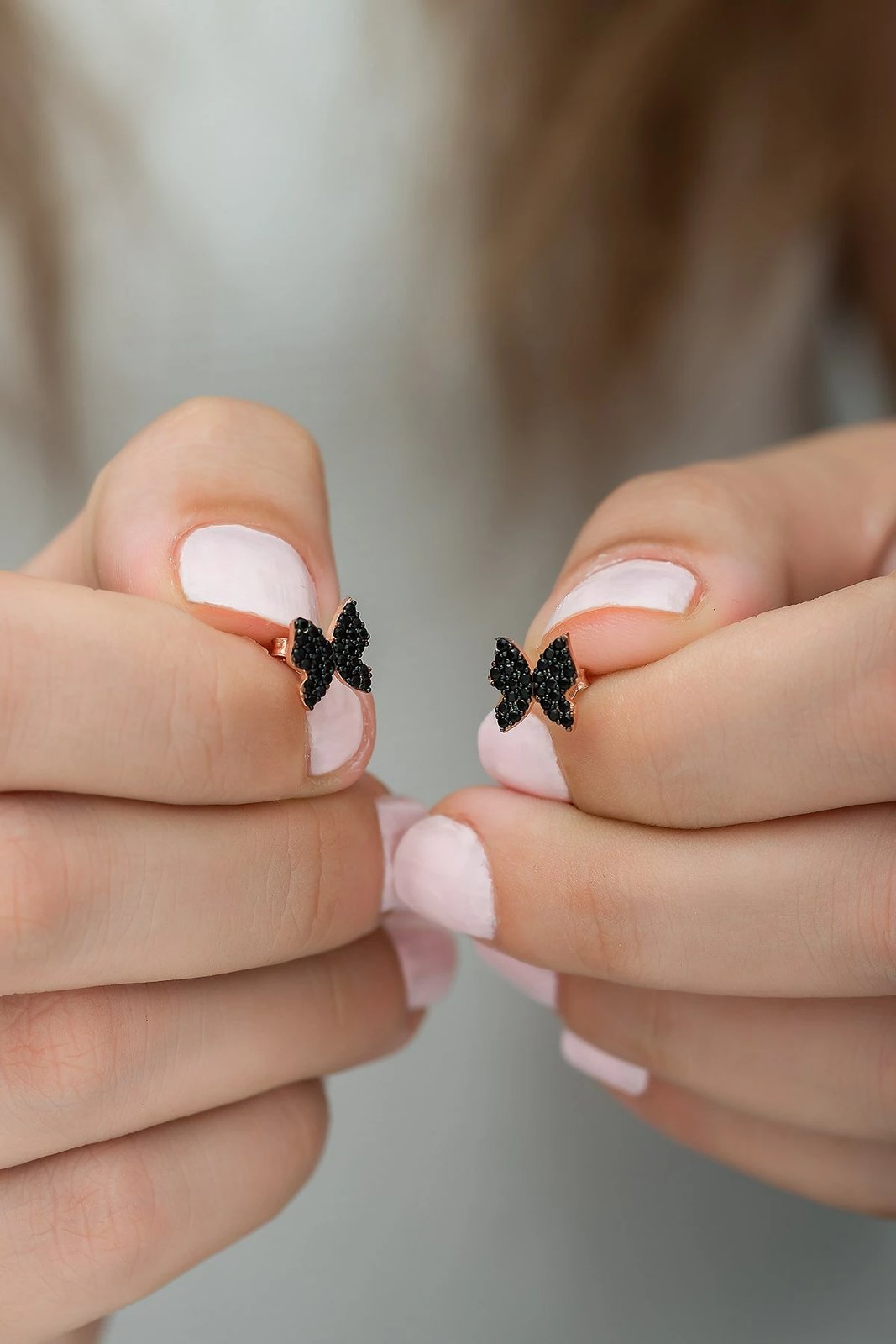 Vath argjendi flutur, ngjyrë rozë e zezë, Jumeon, TRDYL776