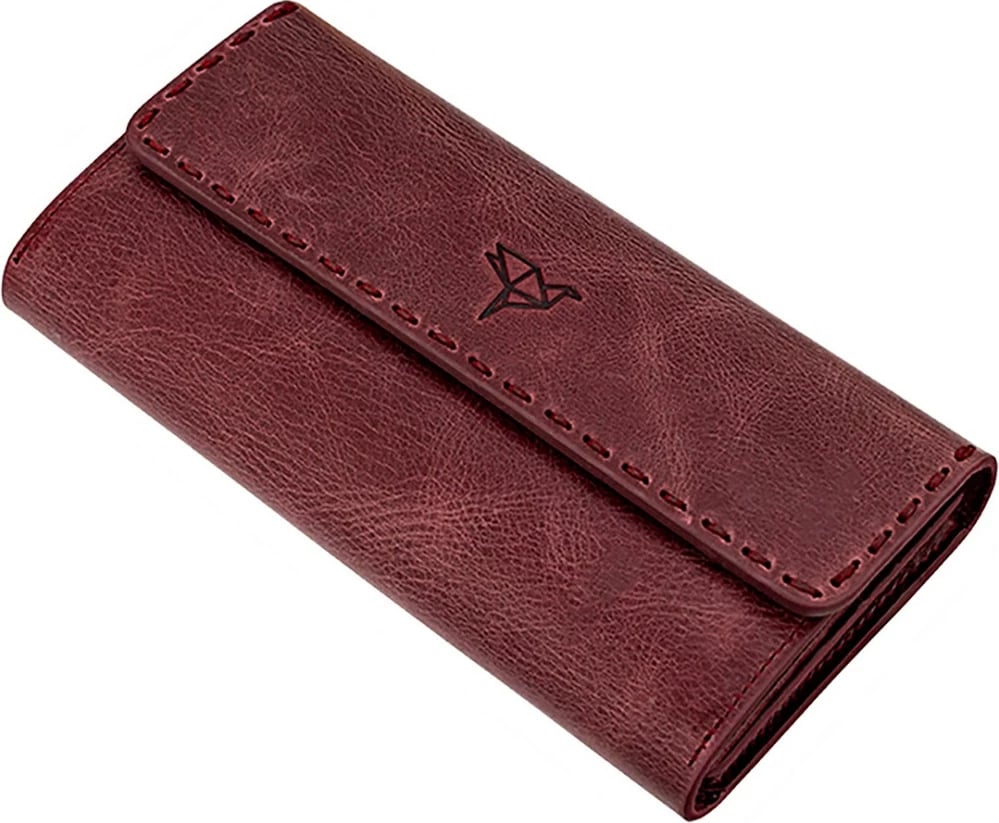 Portofol për gra, ngjyrë e kuqe Claret, Zoozie Bags, Pavia