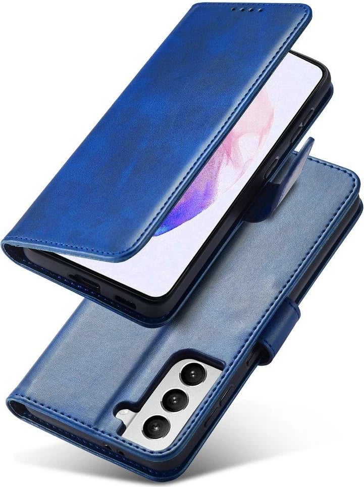 Mbështjellës Hurtel Magnet Case Elegant për Samsung Galaxy S22+, me kapak, kaltër Mbështjellës Hurtel Magnet Case Elegant për Samsung Galaxy S22+, me kapak, kaltër