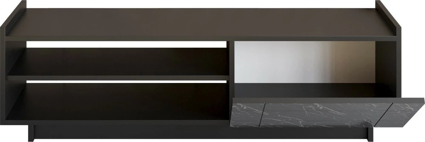 Komodë TV Hanah Home, Valantina, e zezë, mermer