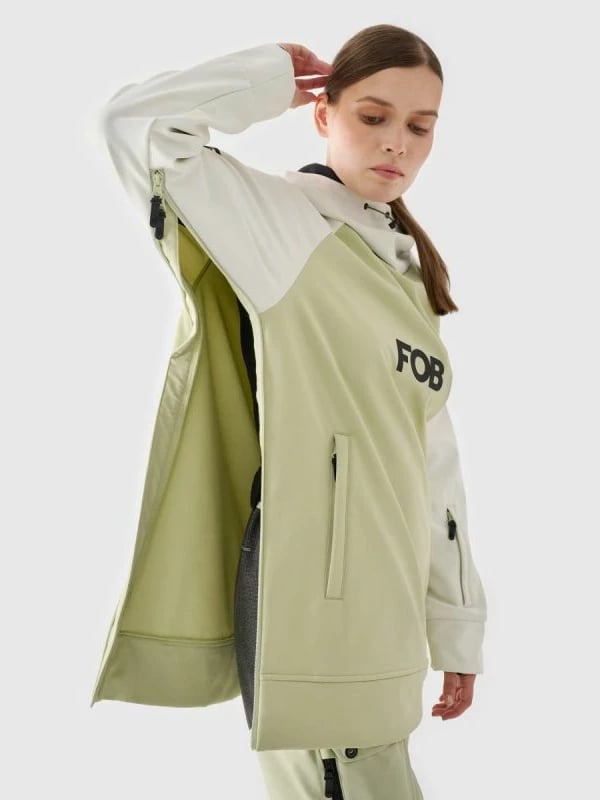 Jakne snowboardi për femra 4f, e zezë