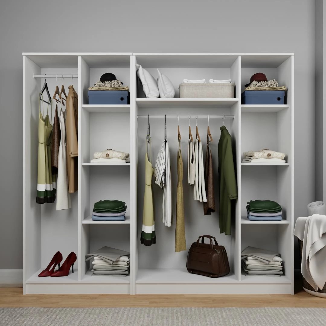 Dollap Skye Decor, Kardelen 1600-104, i bardhë, me shumë rafte