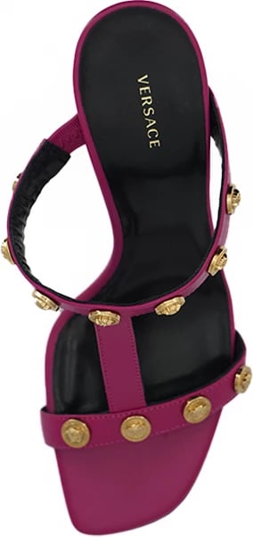 Sandale me taka për femra Versace, të vjollce
