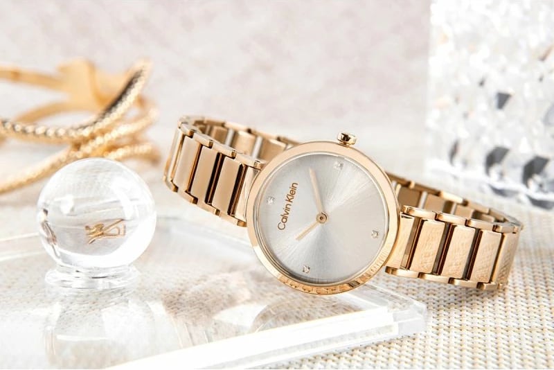 Orë dore për femra Calvin Klein, gold rose