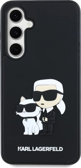 Mbështjellës Karl Lagerfeld 3D Rubber Karl&Choupette për Samsung Galaxy S24 FE, i zi