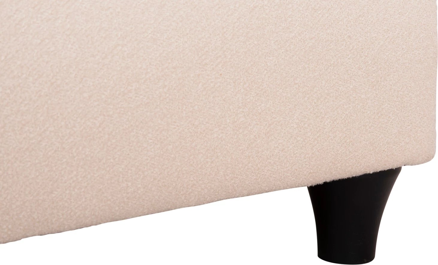 Krevat dopio LUTHER, material stof, ngjyrë bezhë, për dyshek 160x200cm