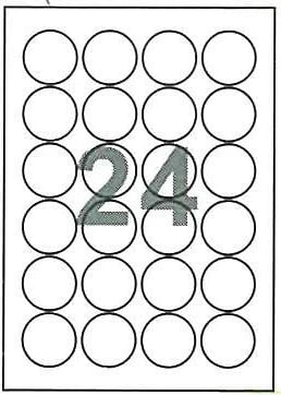 Etiketa vetëngjitëse NEXT Ø46mm, 24/copë, 100 fletë A4, të bardha