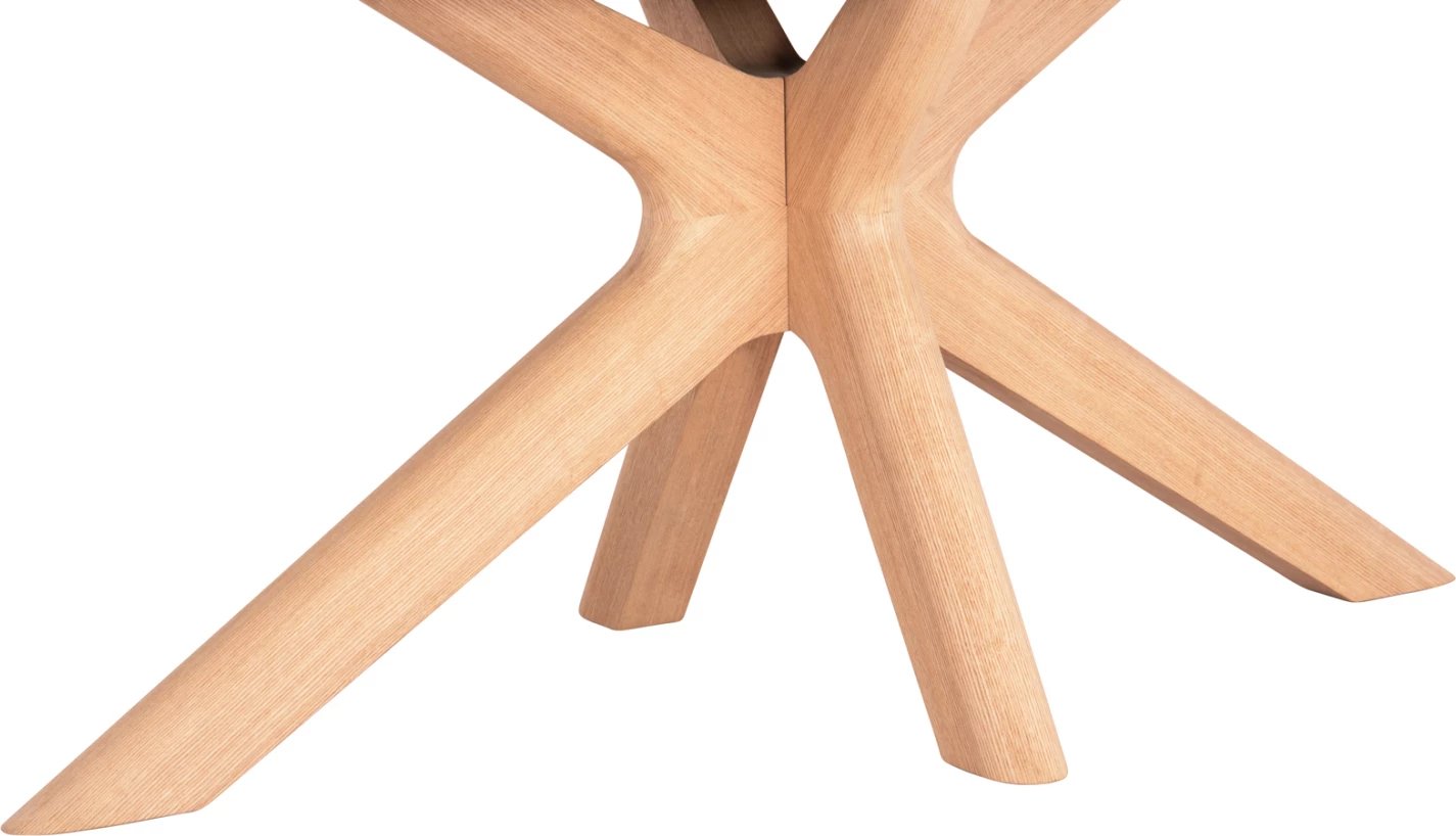 Tavolinë ngrënieje HORIZON, sipërfaqe qeramike, këmbë betule me faner frashëri, 180x90x76cm