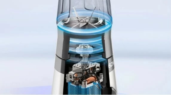 Blender tavoline mini, Bosch, MMB2111S, 0.6 L, 450 W, shishe ToGo, e zezë/argjendtë