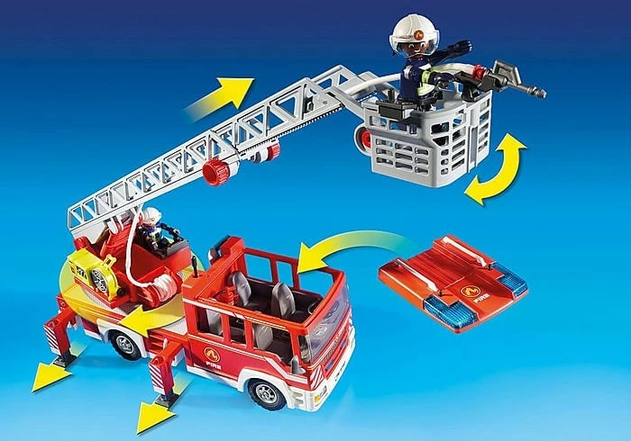 Set lodrash Playmobil City Action 9463, Kamion zjarri me shkallë