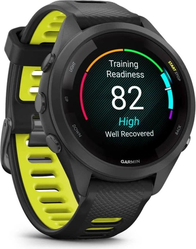 Smartwatch Garmin Forerunner 265S, 42mm, AMOLED, GPS, rrip silikoni, verdhë