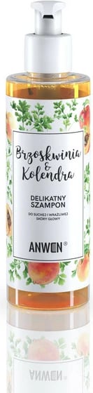 Shampon për femra Anwen për skalp të thatë dhe të ndjeshëm Peach & Coriander, 200ml Shampon për femra Anwen për skalp të thatë dhe të ndjeshëm Peach & Coriander, 200ml