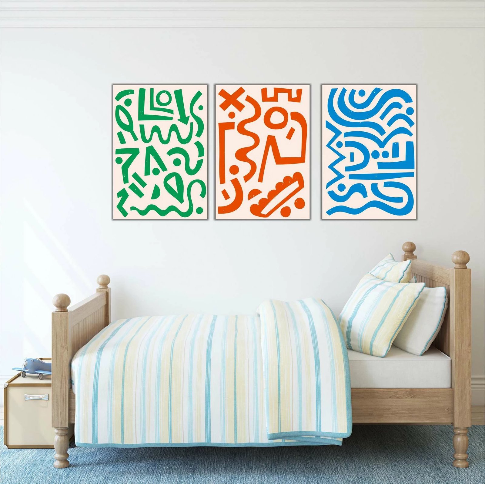 Set pikturash dekorative MDF, shumëngjyrëshe, Wallity, 3 copë, Mdf - 00102