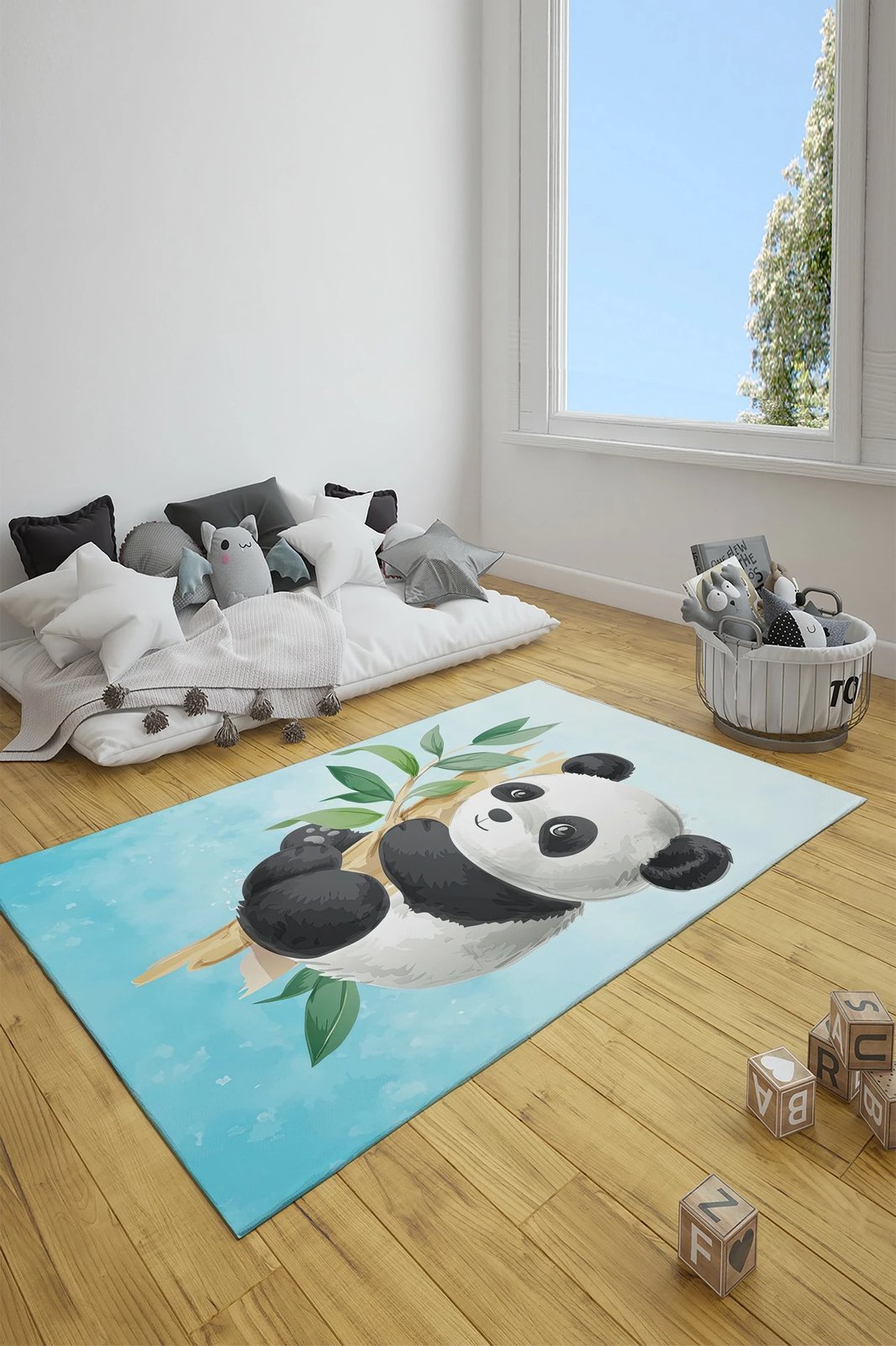 Qilim multingjyrësh me panda, 80x150cm, Conceptum Hypnose CT-3092