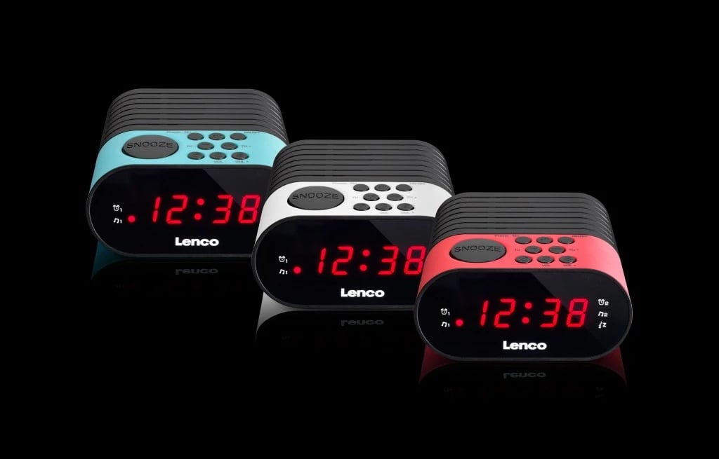 Orë alarmi Lenco CR-07, LED, bardhë/zezë