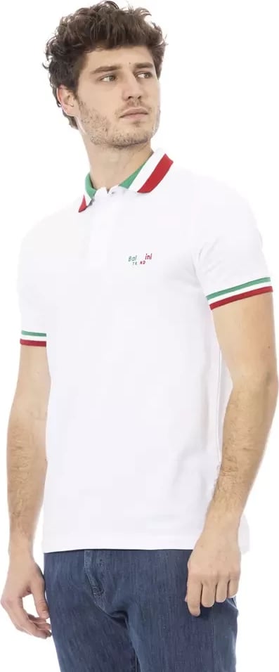 Maicë polo për meshkuj Baldinini Trend, e bardhë
