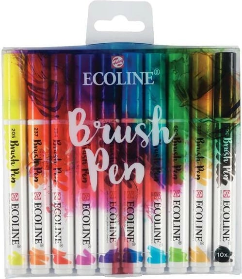 Markerë Talens Ecoline Brush Pen Set 10 Copë