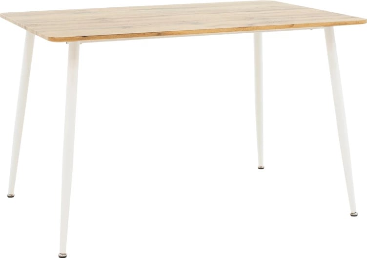 Set tavoline me karrige, ngjyrë e bardhë-sonoma, 120x80x75cm