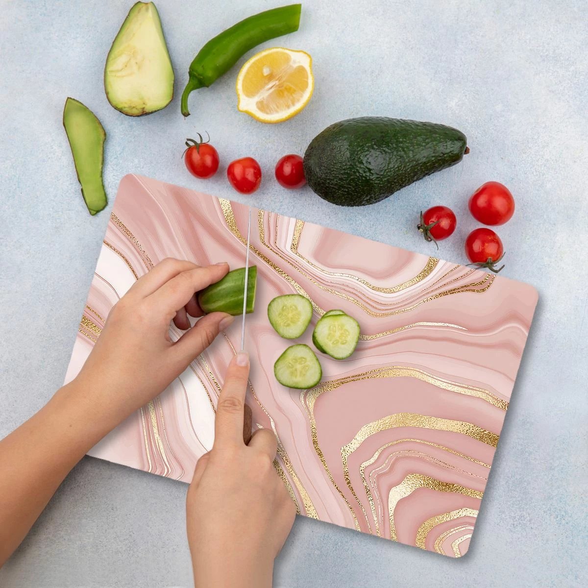 Dërrasë prerëse Hermia, qelq i temperuar, shumëngjyrëshe, Ckt1-3040, 30x40cm