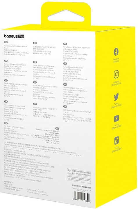 Mbajtëse telefoni Baseus GoTrip C40572301111-00 për biçikletë/trotinet, e zezë