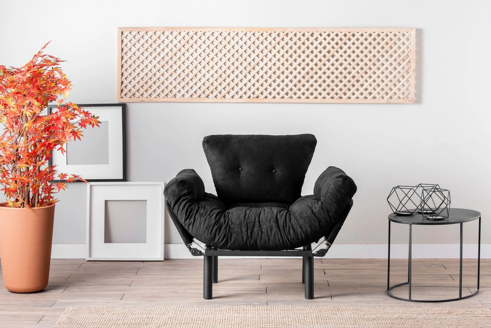 Karrige Wing Nitta, e zezë, Atelier del Sofa