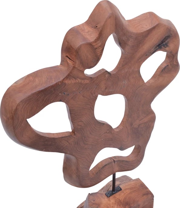 Dekor tavoline Strab Inart dru natyral teak-metal 49x15x70cm Dekor tavoline Strab Inart dru natyral teak-metal 49x15x70cm