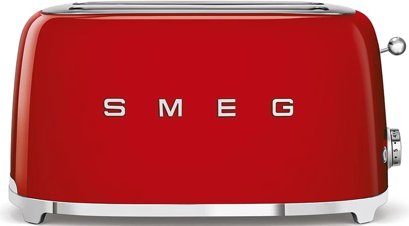Thekëse buke Smeg 50' Style, 2x4, 1500W, e kuqe