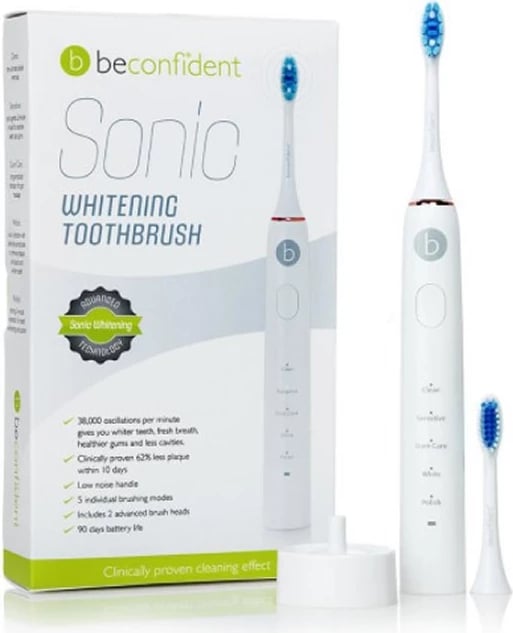 Furçë dhëmbësh elektrike Beconfident Sonic Whitening për meshkuj dhe femra White-Rose Gold