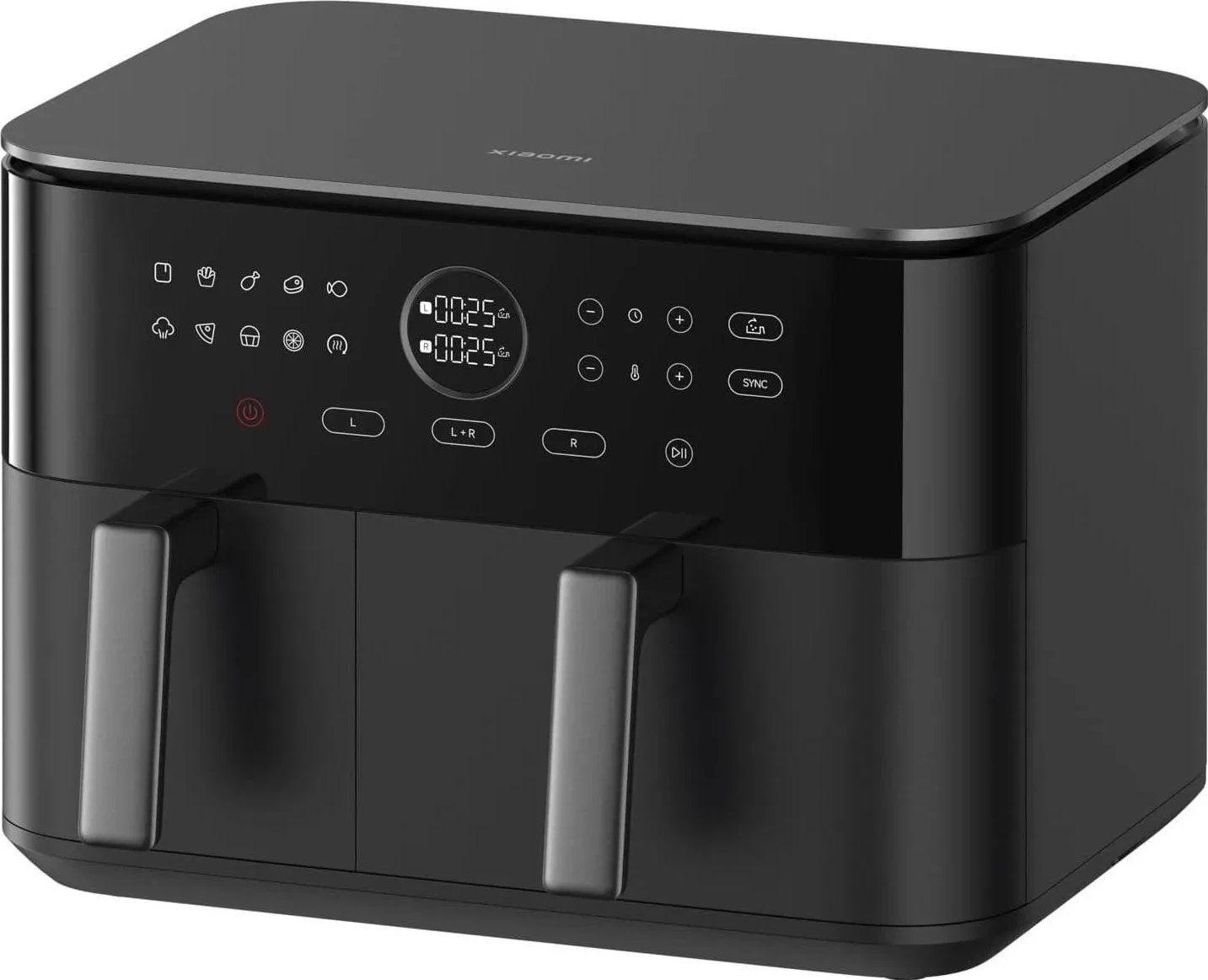 Fryer ajri Xiaomi Dual Zone 10L, aplikacion, dy shporta, e zezë