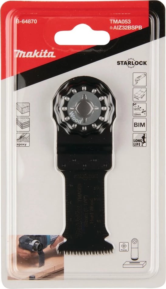 Teh prerës Makita B-64870, bimetal, 5cm, 14TPI, zi