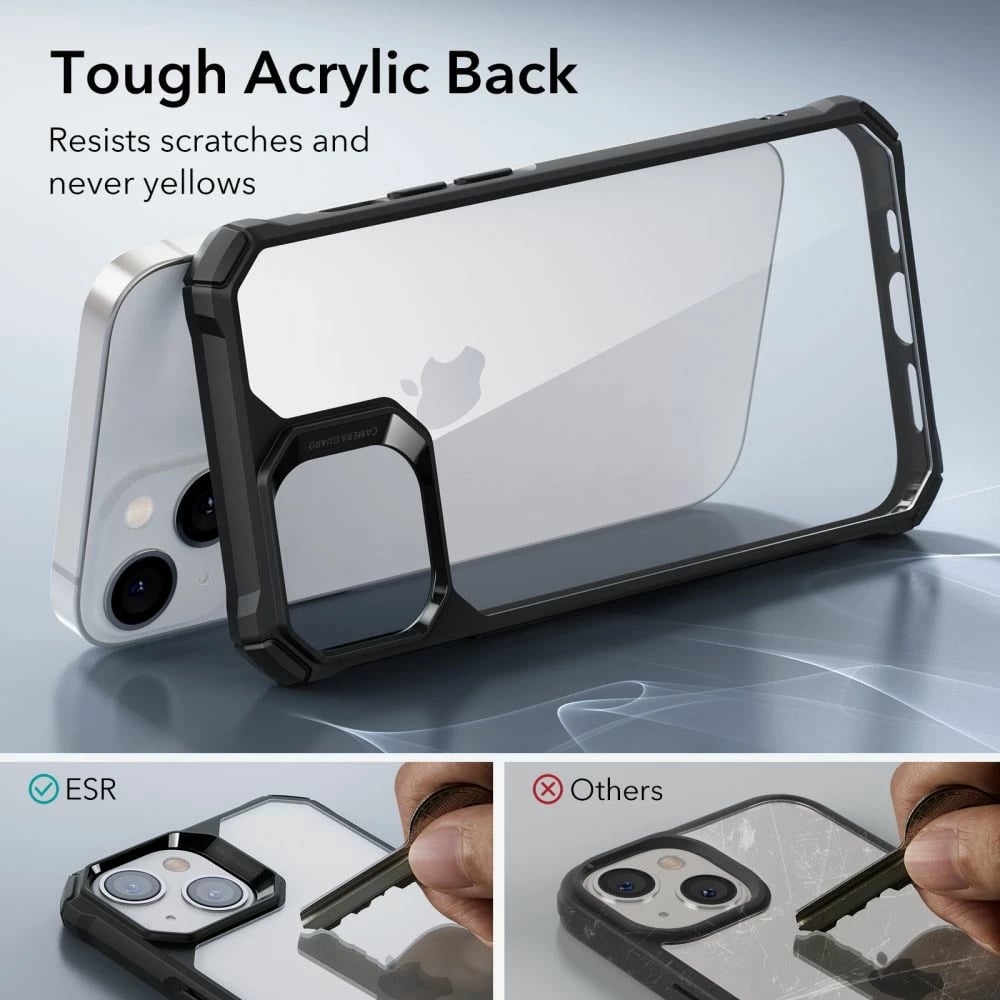 Mbështjellës ESR Air Armor për iPhone 14 Plus, Transparent/Black