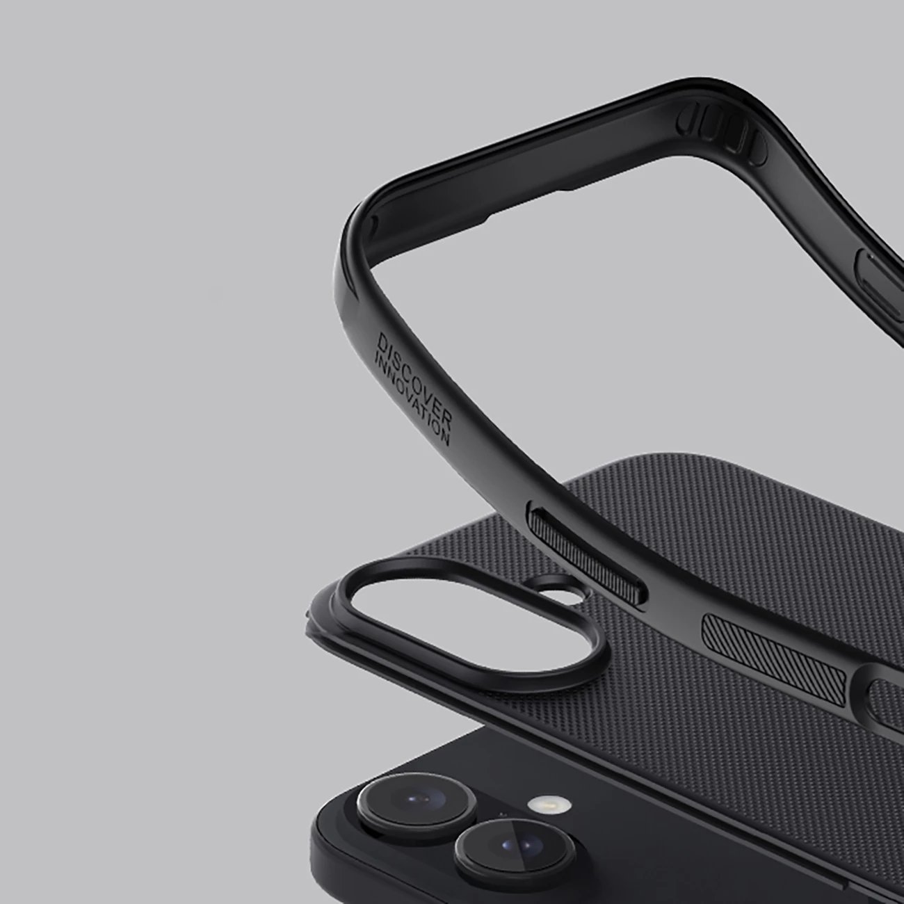 Mbështjellës Nillkin Super Frosted Shield Pro për iPhone 16, i zi