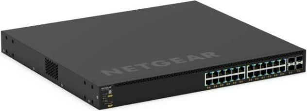 Switch i menaxhueshëm Netgear GSM4328, 24xGE PoE+, 4xSFP+, për rack, i zi
