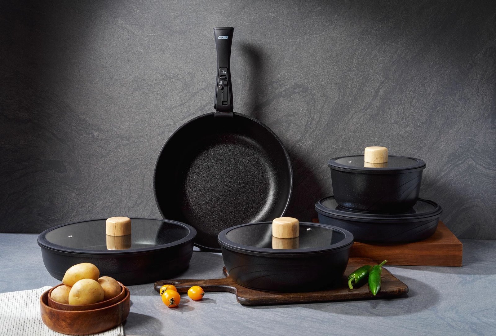 Set tenxheresh (14 copë), Hermia Concept, Hona XL, e zezë