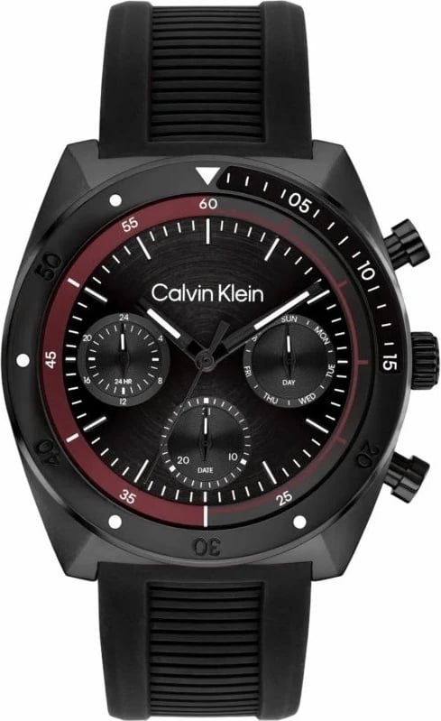 Orë dore për meshkuj Calvin Klein, e zezë