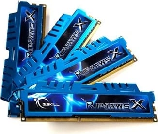 RAM Memorje G.SKILL RipjawsX, 32GB (4x8GB), DDR3, 1600MHz, CL9, Blu, set
