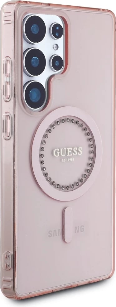 Mbështjellës Guess për Samsung Galaxy S25 Ultra, MagSafe, Rozë