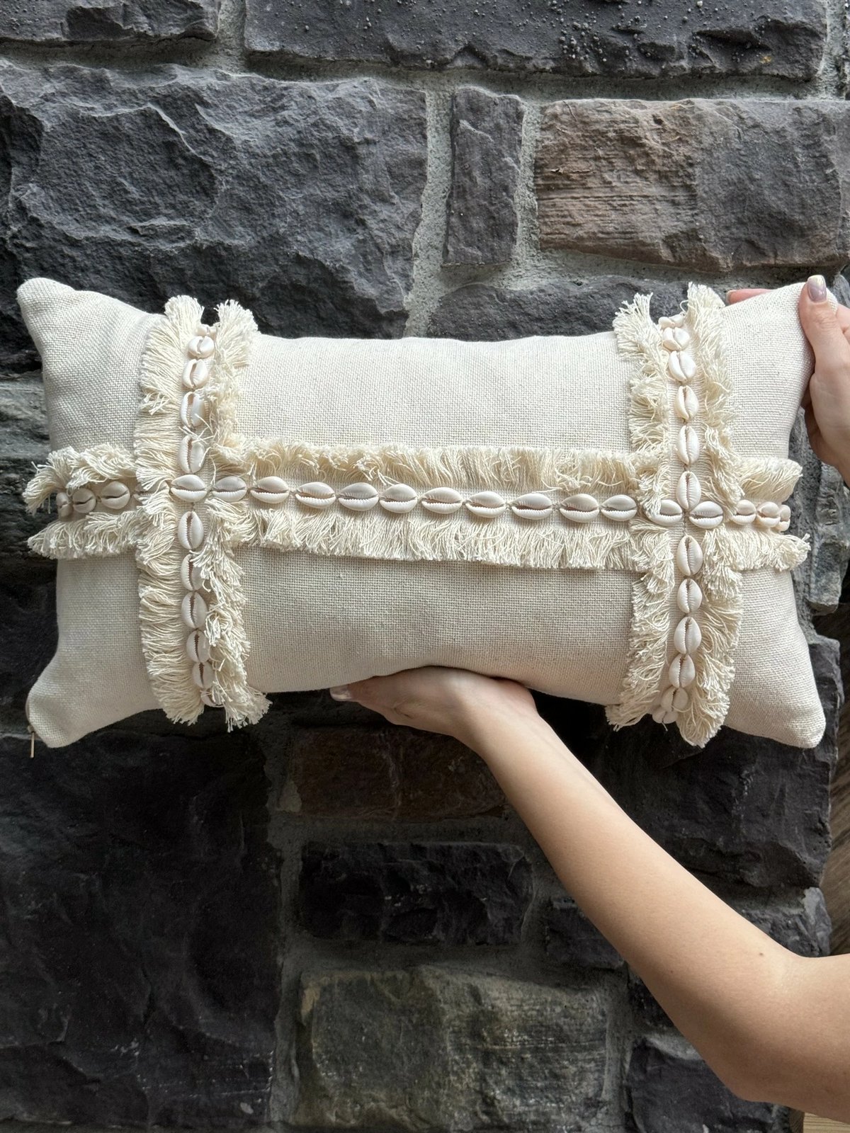 Jastëk dekorativ, mbulesë, ngjyrë bezhë, Den001