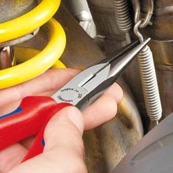 Pinca Knipex KP-2612200, 200mm, majë e hollë, prerëse, ngjyrë kaltër-kuqe