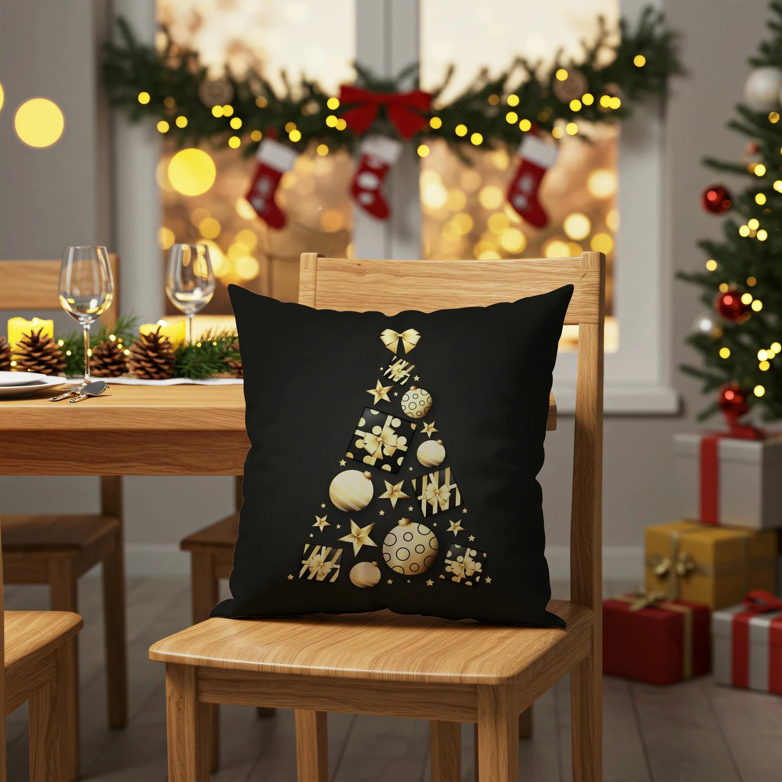 Set mbulesash jastëku për Krishtlindje, 2 copë, shumëngjyrëshe, Evila Originals, PLW-NWYR26 - 6