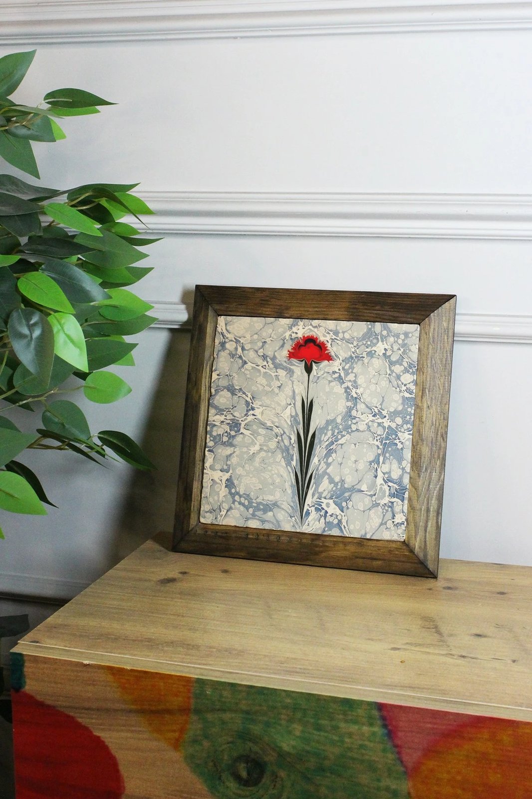 Pikturë dekorative me kornizë, Wallity, Ersytastablo41 - 26, shumëngjyrëshe, 26x26cm