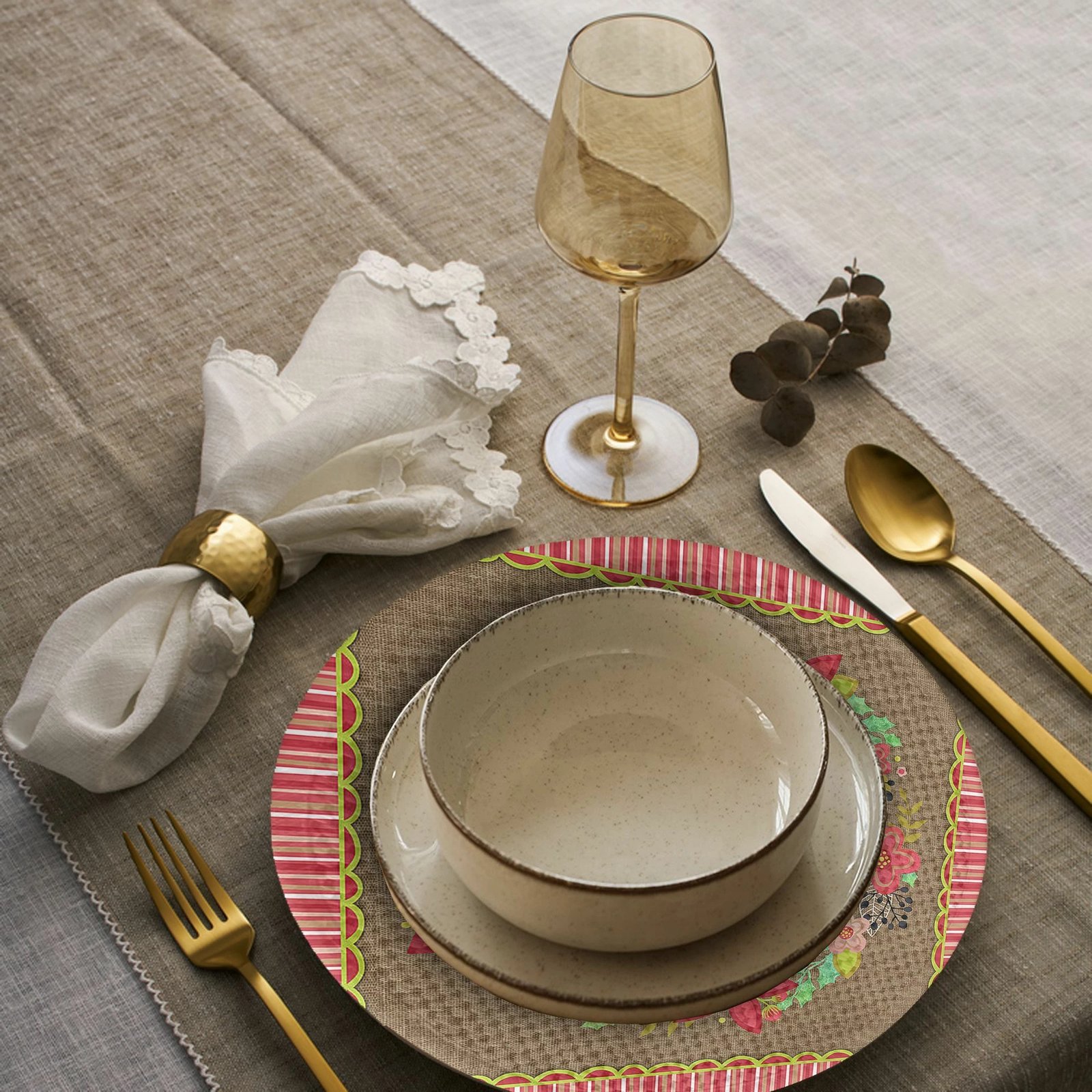 Set nënshkruese tavoline, shumëngjyrëshe, Hermia Concept, 2306Supla, 4 copë