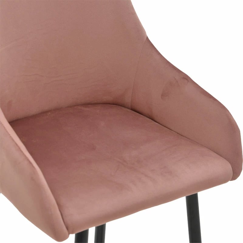 Karrige për bar Lithe metal ngjyrë ari e zezë-kadife mollë e kalbur 47x44x98cm