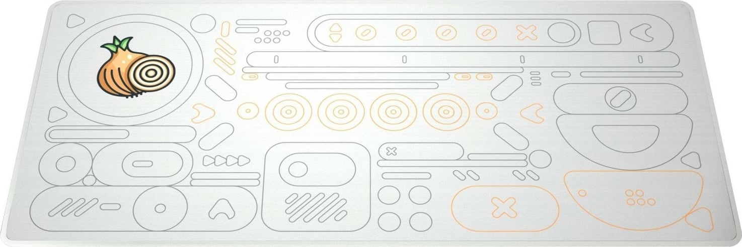 Mauspad Dark Project Onionite Light Pattern XL, i bardhë