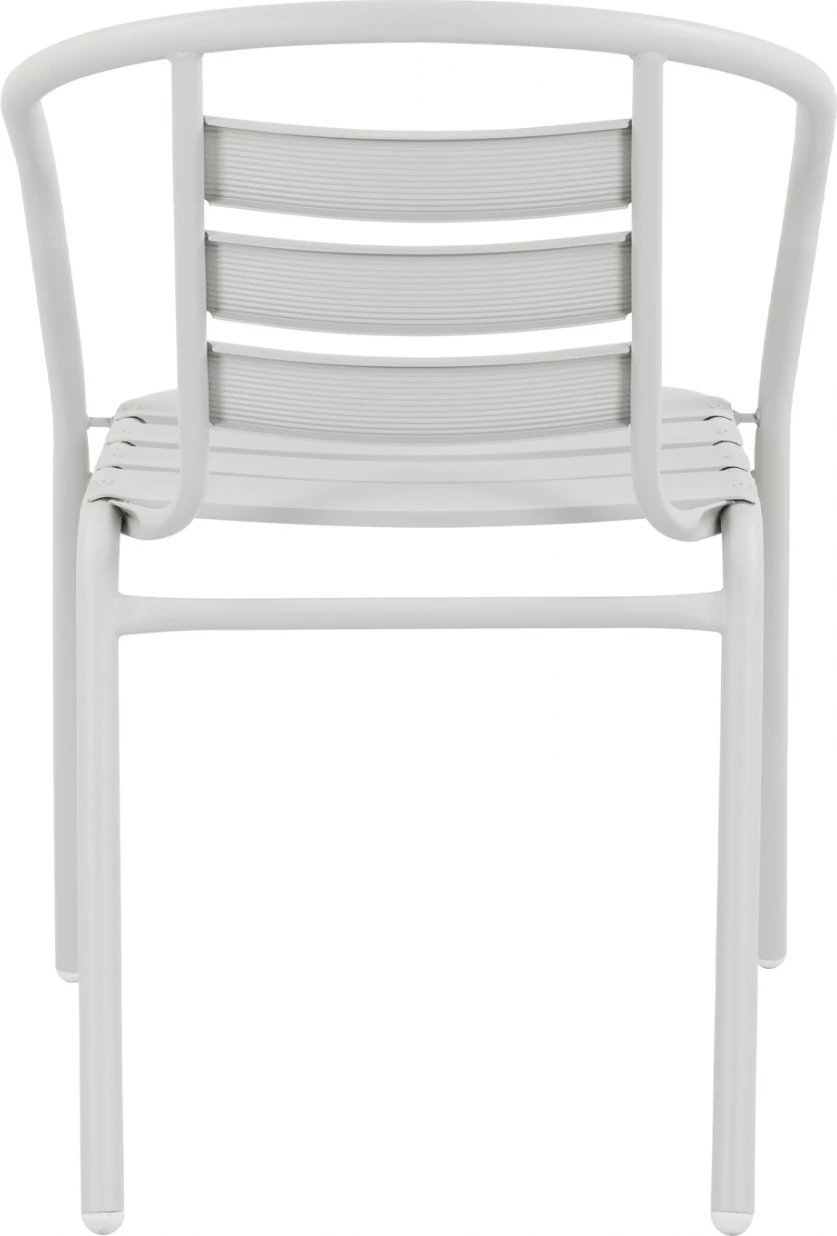 Karrige Laura Metalike e Bardhë me feta alumini FH5037.02 54x59x73cm