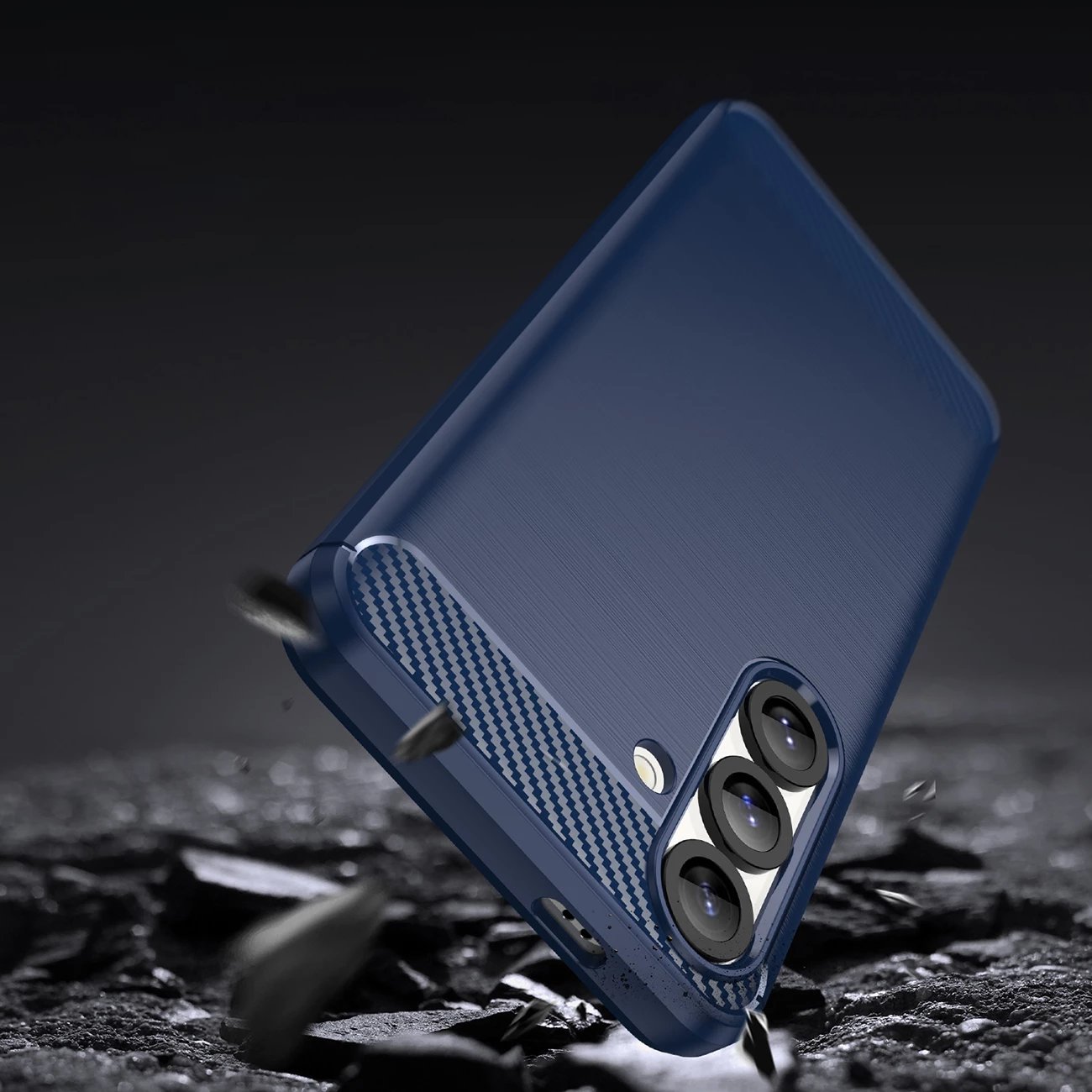 Mbështjellës Hurtel Carbon Case për Samsung Galaxy S25, Blu
