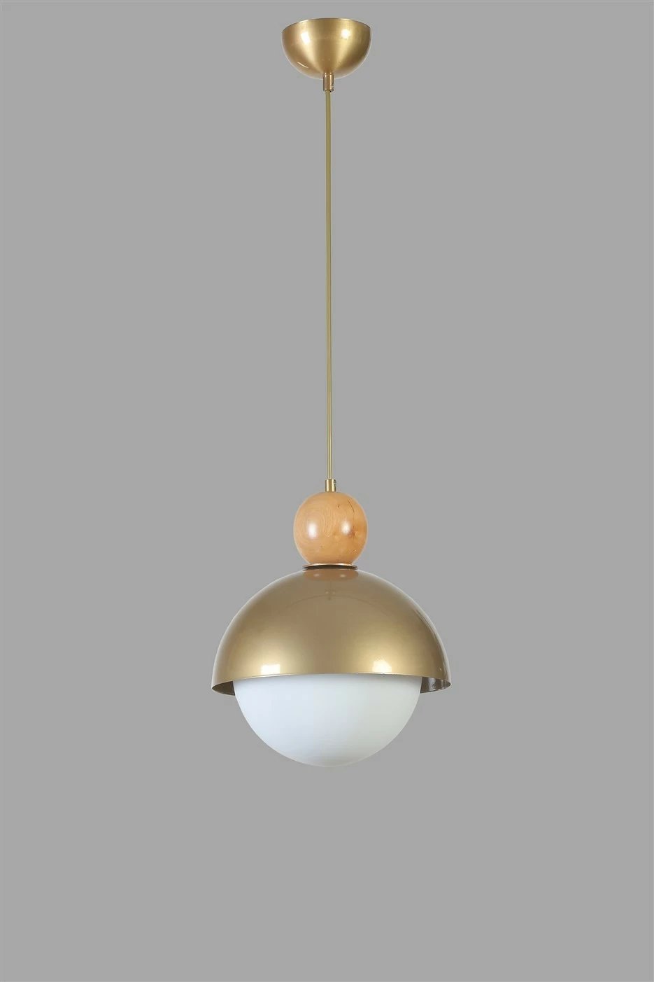 Llambë tavani Opviq, retro, 3 gota të bardha, ngjyrë ari