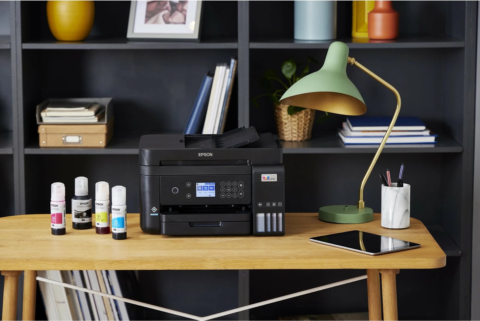 Printer multifunksional Epson EcoTank ET-3850, ngjyrë, A4, Wi-Fi, LCD, i zi